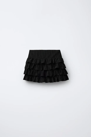 Юбка-шорты в полоску с блестками- Заказать в России