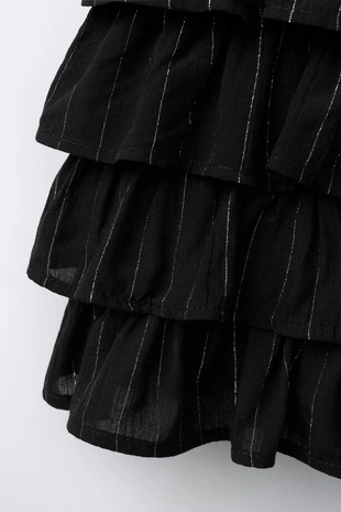 Юбка-шорты в полоску с блестками- Заказать в России