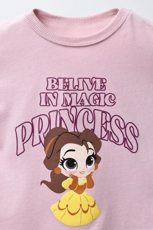 Pink / Lilac | 7878/546/653 - Zara Лонгслив с принтом PRINCESS © DISNEY