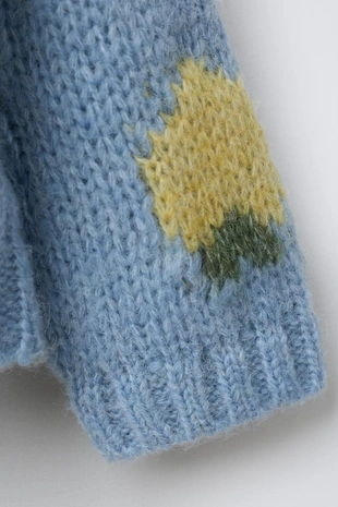 Свитер из смесовой шерсти с принтом «фрукты»