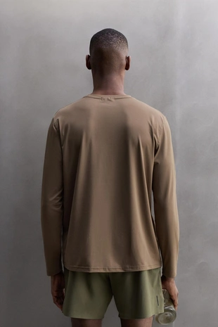 Brown | 4387/319/700 - Zara Базовая футболка с длинными рукавами из высокотехнологичной ткани