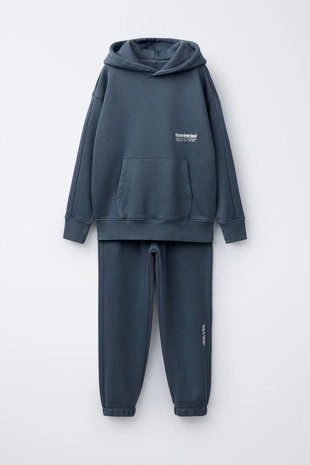 Blue | 3854/804/400 - Zara Комплект из толстовки с капюшоном и брюк-джоггеров