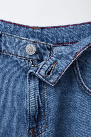 Джинсы свободного кроя с вышивкой- Заказать в России