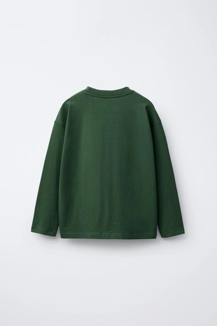 Green | 1887/585/500 - Zara Базовая футболка MEDIUM WEIGHT