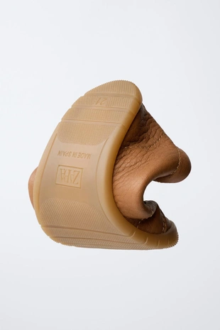 Brown | 8841/630/105 - Zara Босоножки из натуральной кожи