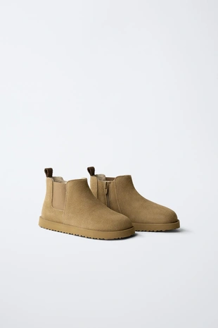 Купить Zara Кожаные ботинки