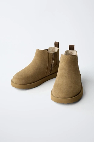 Sand Brown | 7119/630/107 - Zara Кожаные ботинки