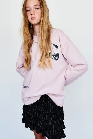 Лонгслив с принтом «вишенки»- Заказать в России