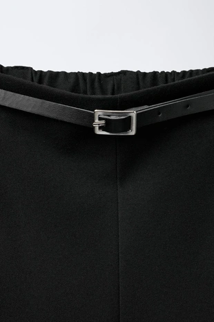 Брюки-кюлоты с поясом- Заказать в России