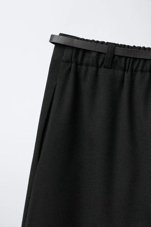 Брюки-кюлоты с поясом- Заказать в России