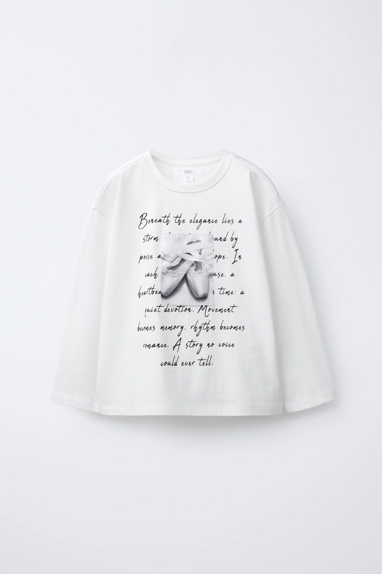 Футболка с балетной тематикой и фотопринтами