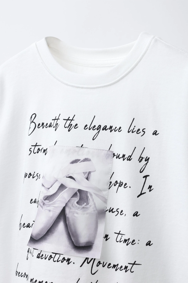 Футболка с балетной тематикой и фотопринтами