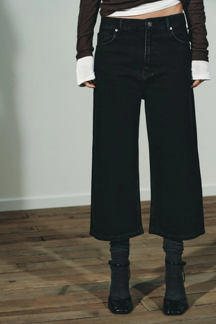 Black | 6929/202/800 - Zara Джинсовые шорты TRF со средней посадкой