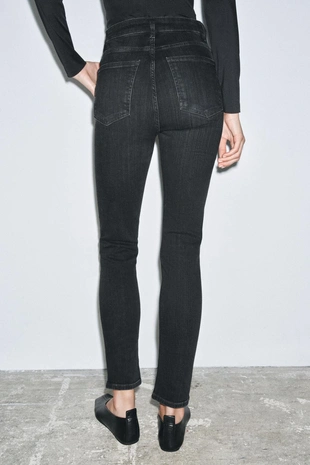 Black | 6840/286/800 - Zara Джинсы SKINNY с высокой посадкой — ZW COLLECTION