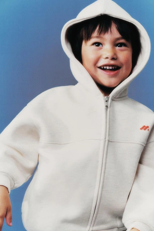 Купить Zara Толстовка на молнии с рельефным логотипом