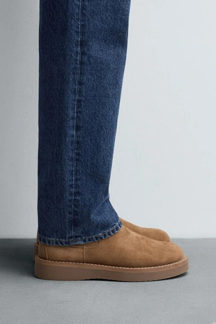 Купить Zara Кожаные ботинки челси