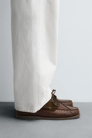 Кожаные топсайдеры- Заказать в России