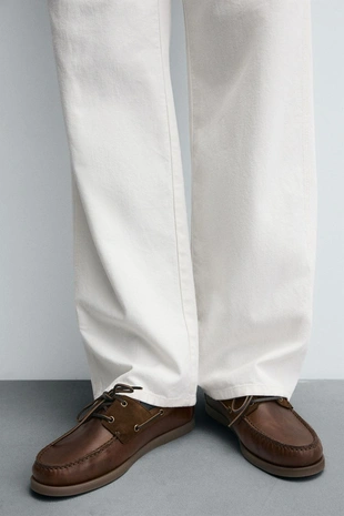 Кожаные топсайдеры- Заказать в России