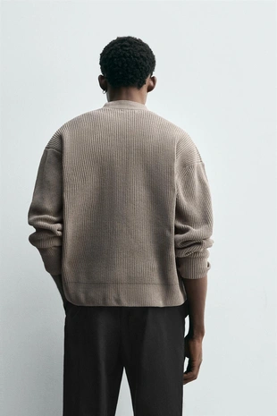 Stone | 5755/329/806 - Zara Кардиган платочной вязки