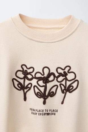 Толстовка с вышивкой и шнурком- Заказать в России