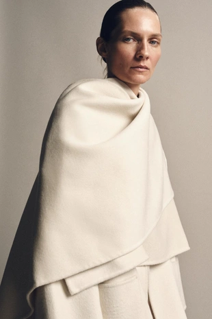 Пальто-кейп из смесовой шерсти — ZW COLLECTION- Заказать в России