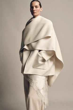 Пальто-кейп из смесовой шерсти — ZW COLLECTION- Заказать в России