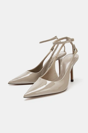 Лакированные туфли-мюли на каблуке- Заказать в России