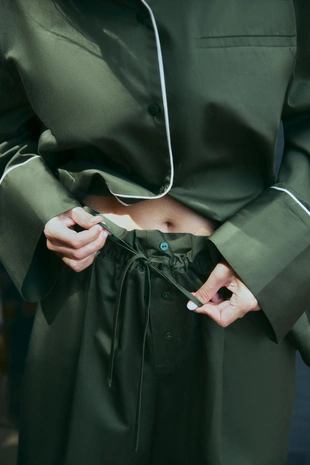 Купить Zara Рубашка из поплина с контрастными деталями