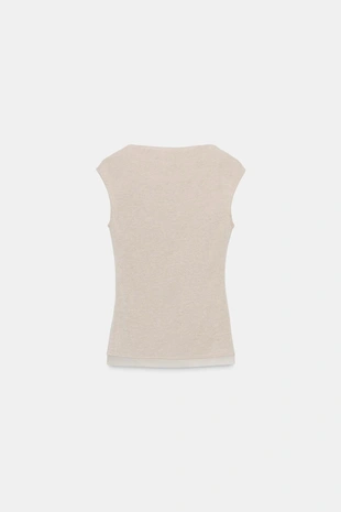 Топ из мягкой ткани с драпировкой- Заказать в России