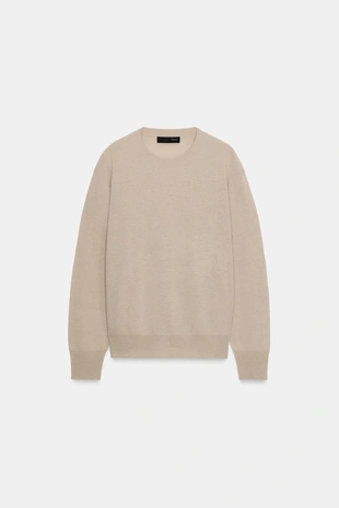 Джемпер из 100% экстрамягкой шерсти с длинными рукавами- Заказать в России