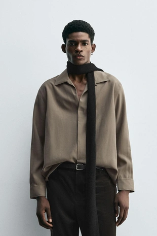 Рубашка поло струящегося покроя