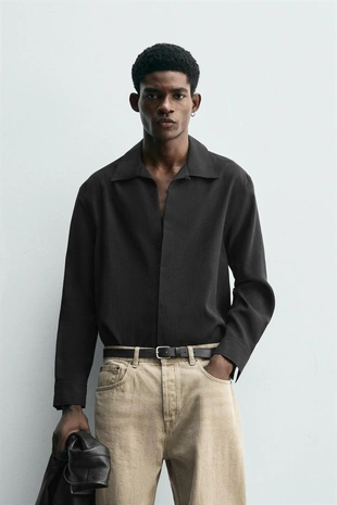 Рубашка поло струящегося покроя