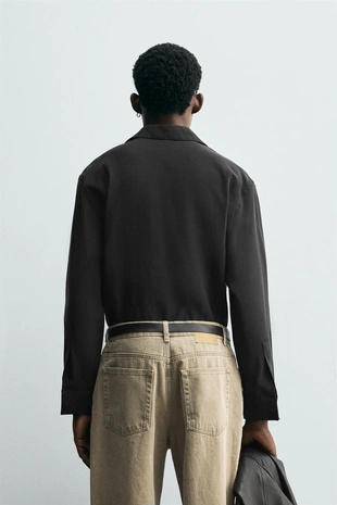 Рубашка поло струящегося покроя