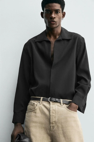 Рубашка поло струящегося покроя- Заказать в России