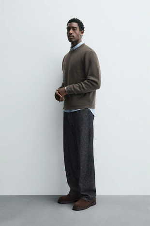 Свитер с рельефной текстурой- Заказать в России