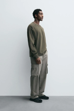 Футболка RELAXED FIT с эффектом потертости- Заказать в России