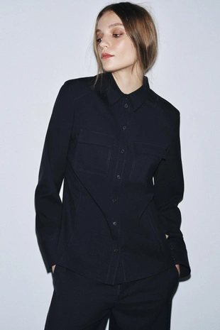 Рубашка из 100% шерсти — ZW COLLECTION- Заказать в России