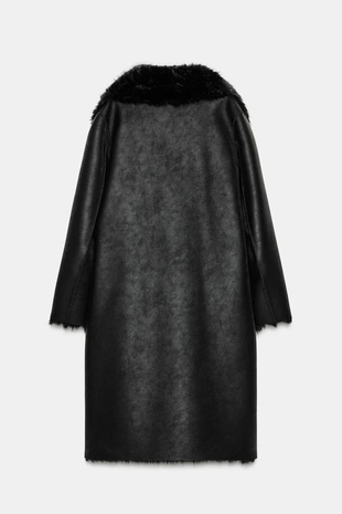 Двустороннее пальто из искусственного меха- Заказать в России