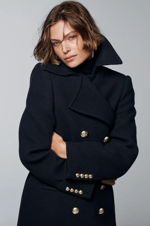 Длинное пальто из смесовой шерсти — ZW COLLECTION- Заказать в России