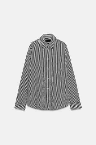 Купить Zara Струящаяся рубашка в полоску — ZW COLLECTION