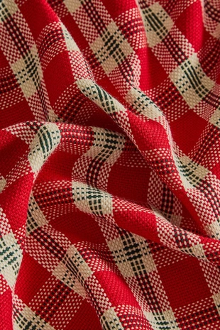 Рождественский скатерть из хлопка с пряжкой, окрашенной в нить- Заказать в России