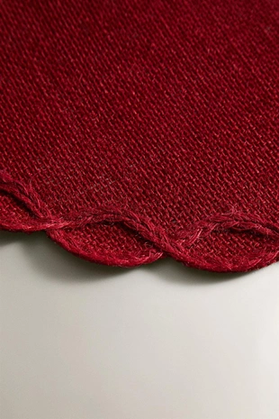 Рождественский круглый плетеный коврик с декоративной цепочкой- Заказать в России