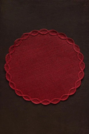 Рождественский круглый плетеный коврик с декоративной цепочкой- Заказать в России