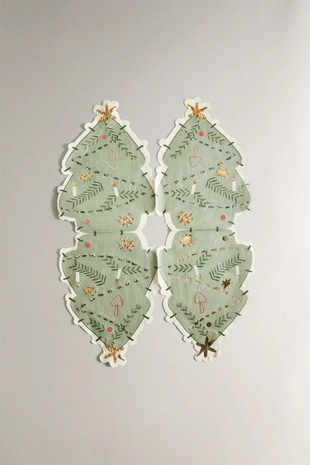 Купить Zara Набор детских бумажных салфеток в форме рождественской елки (набор из 20 штук)