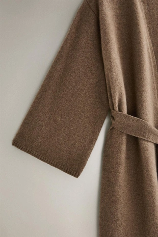 Brown / Taupe | 9118/434/737 - Zara Халат из кашемира