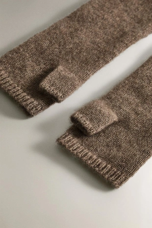 Brown / Taupe | 9127/149/737 - Zara Пальчиковые варежки из кашемира