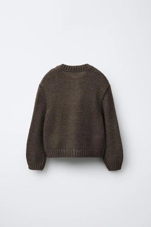 Вязаный кардиган с кружевом- Заказать в России