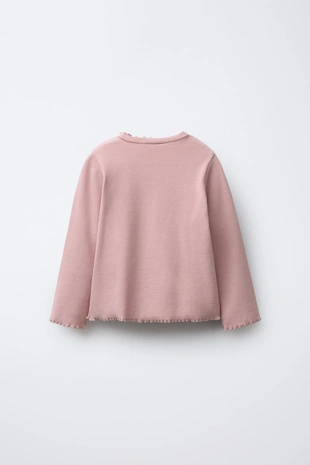 Купить Zara Футболка в рубчик с вышивкой