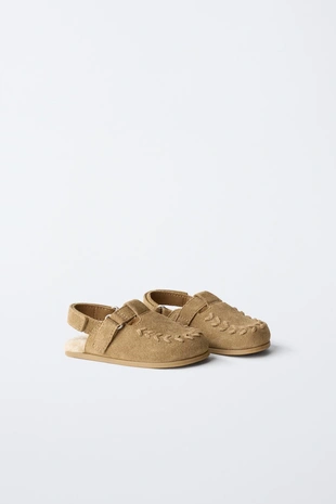 Купить Zara Клоги из натуральной кожи BAREFOOT