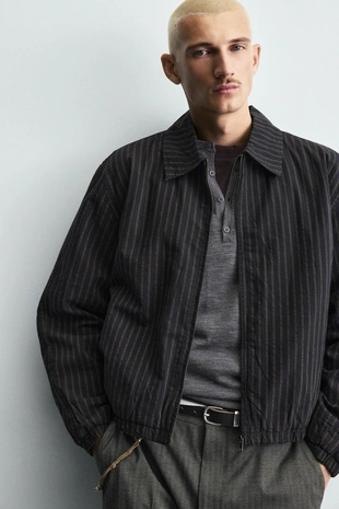 Укороченная куртка в полоску- Заказать в России